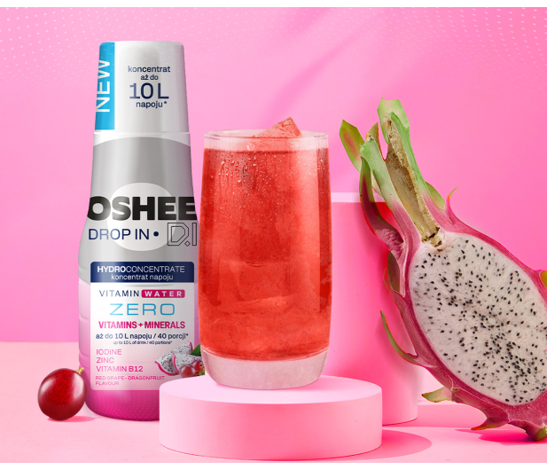 OSHEE Koncentrat napoju DROP IN winogrono-dragonfruit ZERO 500 ml - 1546751 - zdjęcie 2